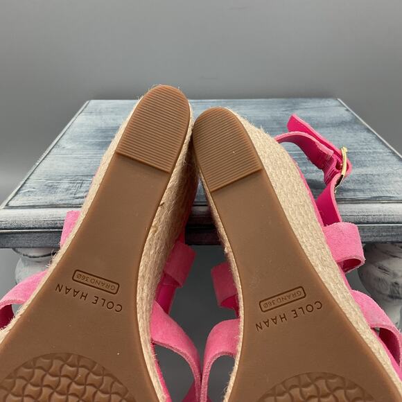 NEW Cole Haan Women’s Crystal Wedge Sandals Pink Size 9.5B - Picture 9 of 10